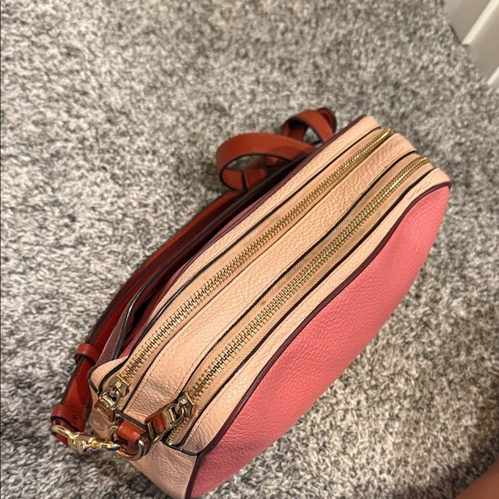Coach Pink Leather Jes crossbody Bag purse designer tan handbag messenger - Picture 5 of 13